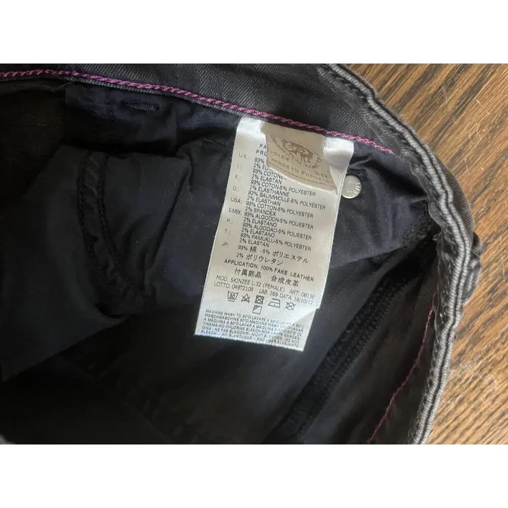 Diesel Skinzee women black stretch jeans Sz 30 wash 0813E
